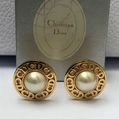 dior round earrings|Dior earrings second hand.